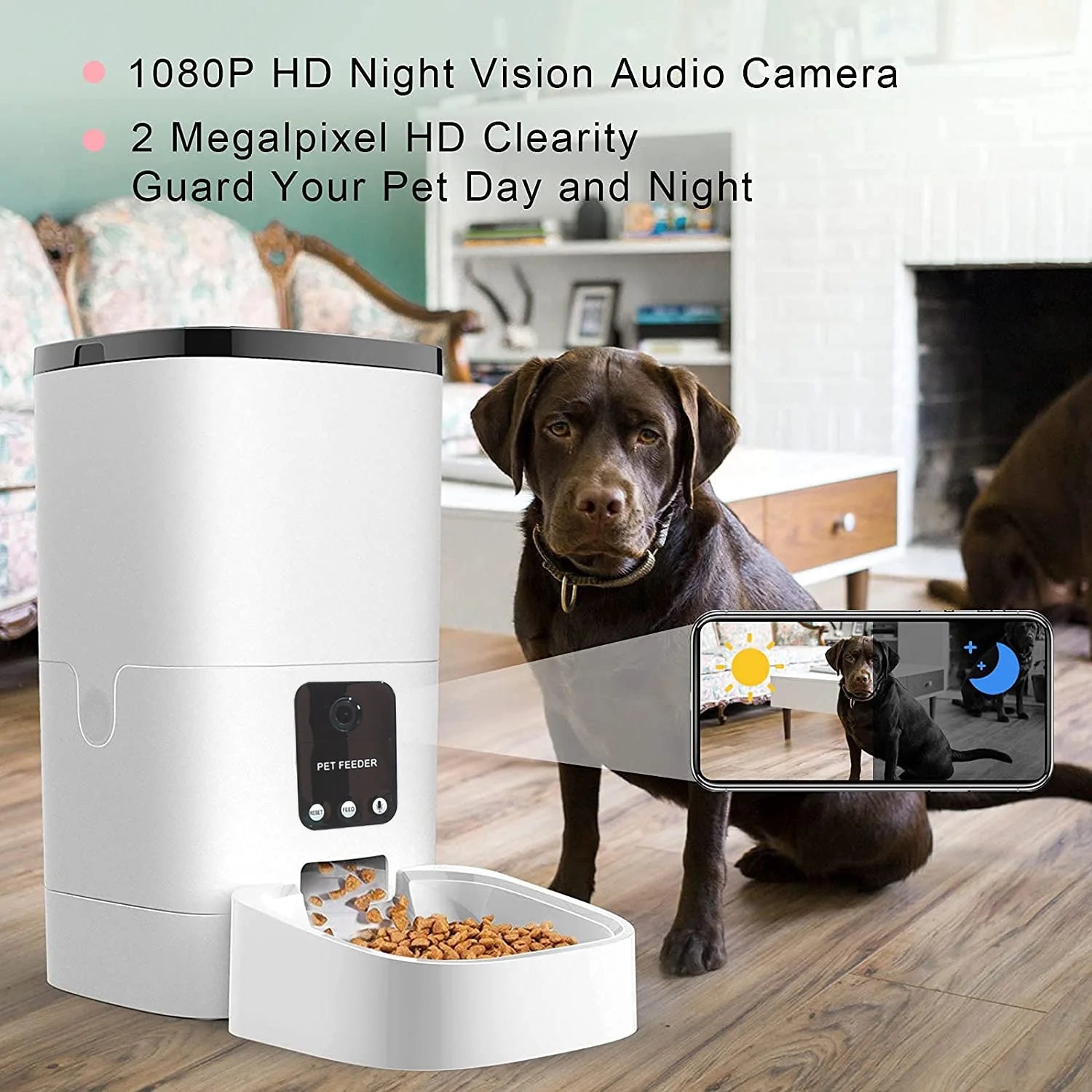 "Smart Pet Feeder with Camera and App Control 