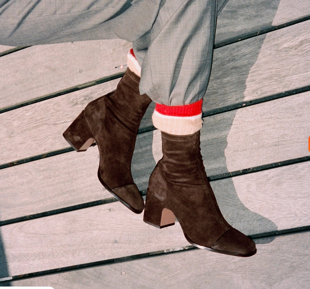 Retro Square Toe Block Heel Boots