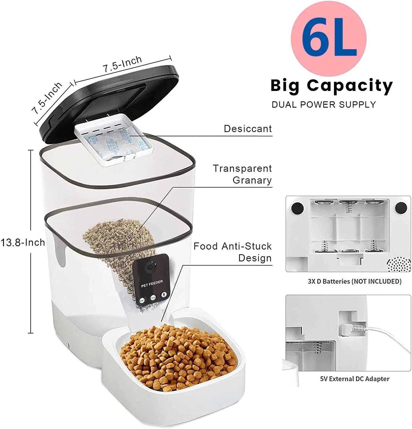 "Smart Pet Feeder with Camera and App Control 