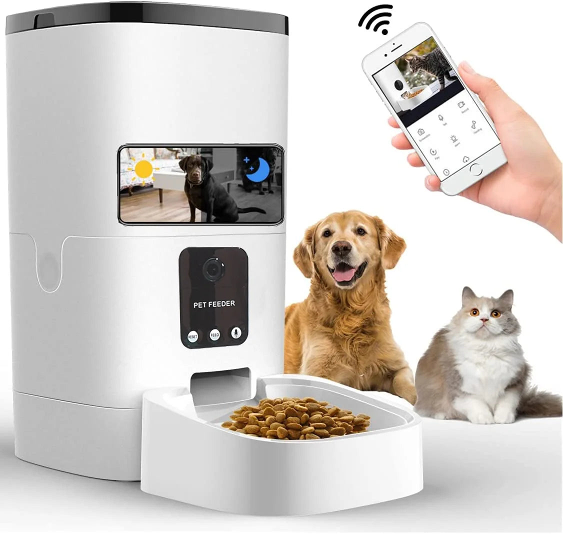 "Smart Pet Feeder with Camera and App Control 