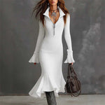 Maya Ribbed Knit Midi Dress