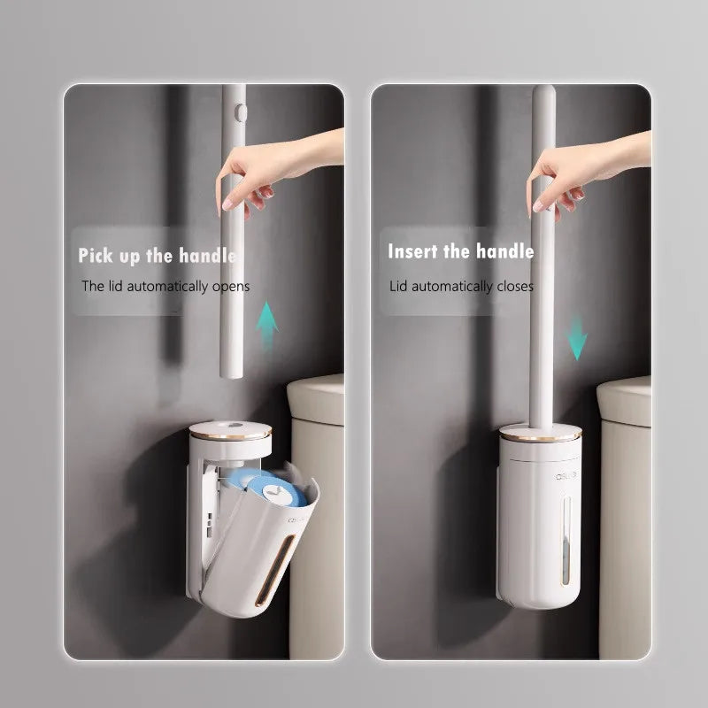 QuickClean Wall Mount Toilet Brush Heads