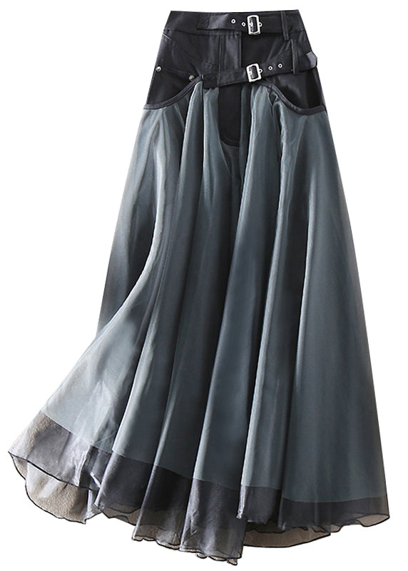 Everyday French Grey Patchwork Tulle Skirt