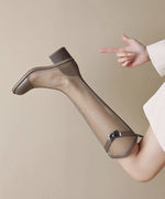 Tulle Suede Knee Boots