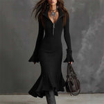 Maya Ribbed Knit Midi Dress