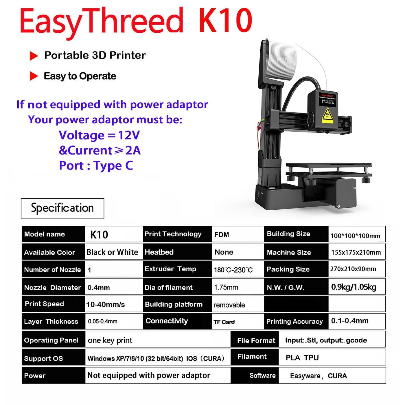 Mini Maker Desktop Printer Kit