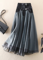 Everyday French Grey Patchwork Tulle Skirt